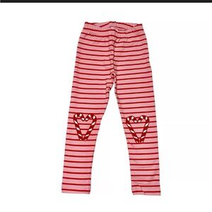 Hanna Andersson striped candy cane Christmas leggings girls 3t